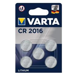 litiový gombíkový článok, batéria Varta CR 2016, IEC CR2016, nahrádza aj DL2016, 3V 5ks balenie originál