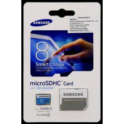 pamäťová karta microSDHC 8GB STD Samsung Class 6 vr. Adapteru