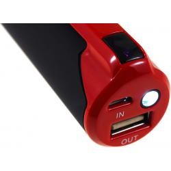 prenosná USB powerbanka 3400mAh červeno-čierna s klipom_2