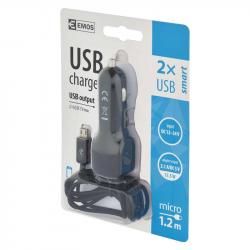 Univerzálny USB adaptér do auta 3,1A (15,5W) max., Káblový_1