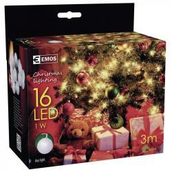 16 LED vianočné osvetlenie - ball 3M IP20 denné svetlo