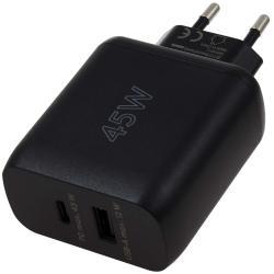 goobay 2-Port USB rychlonabíjačka USB PD/QC Adapter 45 W čierna originál