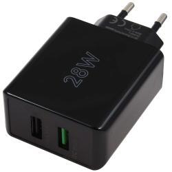 goobay 28W Dual-rychlonabíjačka USB A QC 3.0 schwarz originál