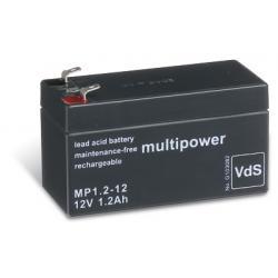 Powery olovená batéria (multipower) MP1,2-12 nahrádza FIAMM FG20121A