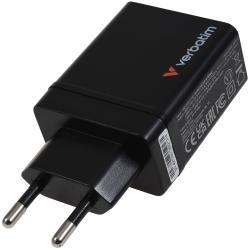 Verbatim Ladeadapter CHR-30EU1 30W GaN schwarz 2x USB A 1x USB A QC 1x USB C PD Retail originál