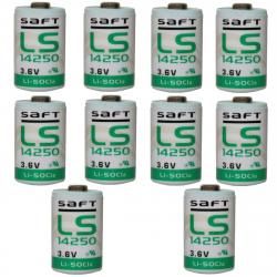10x Lithium batéria Saft LS14250 1/2AA 3,6Volt originál