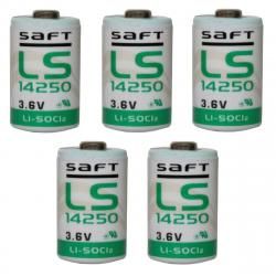 5x Lithium batéria Saft LS14250 1/2AA 3,6Volt originál