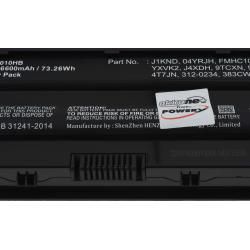 akumulátor pre Dell Inspiron 13R Serie/ Inspiron 14R/ Inspiron 15R/ Typ 312-0234 6600mAh_2
