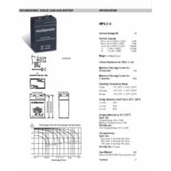 akumulátor pre núdzové napájanie (UPS),Tairui TP6-4.0 6V 4,5Ah_3