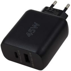 goobay 2-Port USB rychlonabíjačka USB PD/QC Adapter 45 W čierna originál