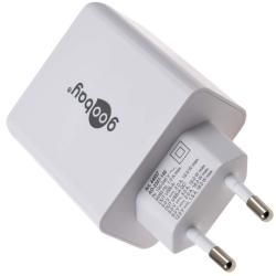 goobay 28W USB A QC Dual-rychlonabíjačka - 2 Ports, Quick Charge 3.0, weiß kompakt originál_1