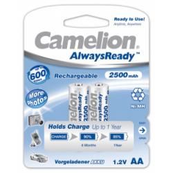 Nabíjacie AA ceruzkové batérie HR6 Mignon AA AlwaysReady 2ks v balenie 2500mAh - Camelion originál