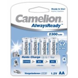 Nabíjacie AA ceruzkové batérie HR6 Mignon AA AlwaysReady 4ks v balenie 2300mAh - Camelion originál