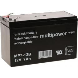 olovená batéria (multipower) MP7-12B VdS náhrada pre FIAMM Typ FG20722 12V 7Ah (nahrádza 7,2Ah)