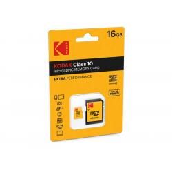Pamäťová karta KODAK microSDHC 16GB blister Class 10 + SD adaptér