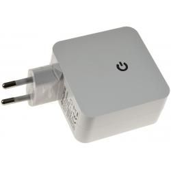 Powery USB nabíjačka, USB Ladeadapter, USB Reisenabíjačka s Auto-ID Funktion 2,4A biela