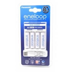 USB nabíjačka Panasonic eneloop BQ-CC61USB vr. 4x AA eneloop aku 1,9Ah & Micro USB kabel originál