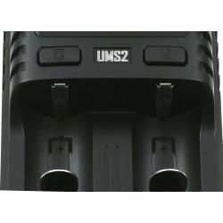 USB Schnell-nabíjačka Nitecore UMS2,LCD-Display, 2 Ladeschächte . pre Li-Ion aku originál_2