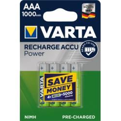 Varta Accu Rechargeable aku Micro AAA, Ready2Use, wiederaufladbar, NiMH 4ks balenie 1000mAh originál